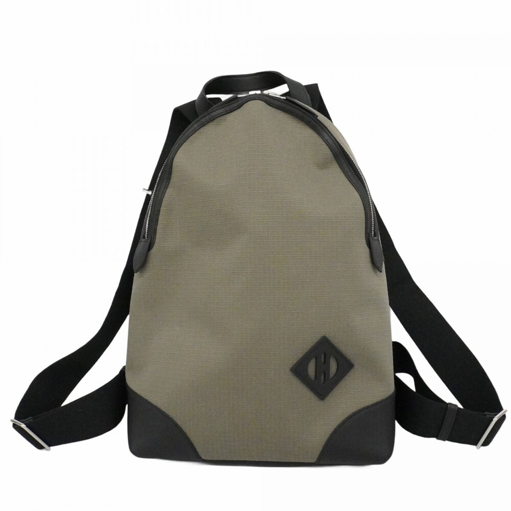 Hermes Backpack/Daypack, Sac Adall Back, Swift Leather, Toile Bivaque, Black/...